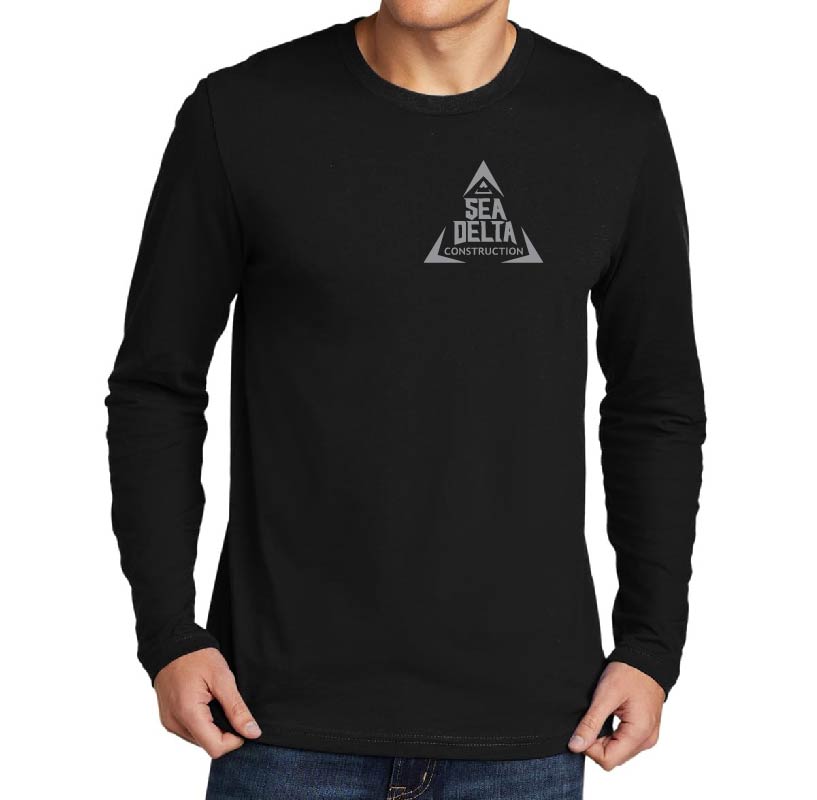 Sea Delta Construction - Long Sleeve Tee (Black)