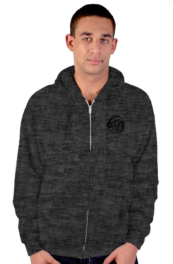 Graphite BLAKSTONE SKULLS Zip Fleece Hoodie