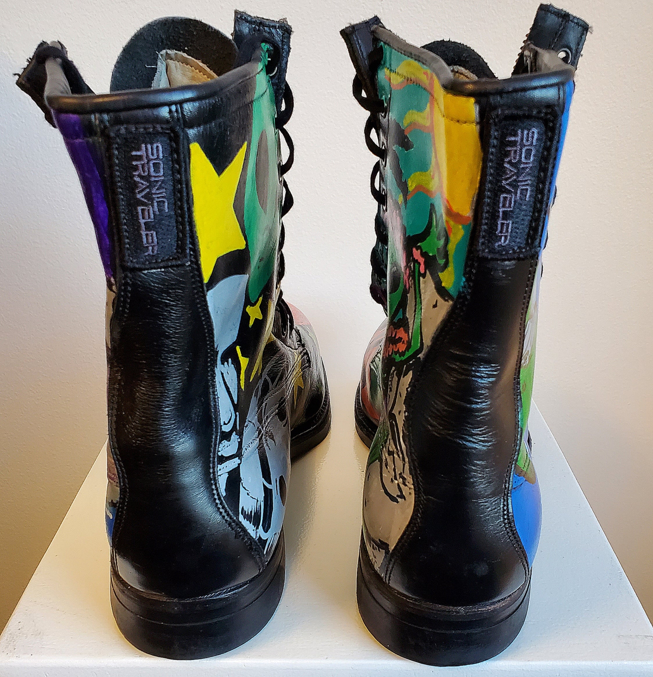 Sonic Traveler "Interstellar Clambake" Rare Vintage Center-Zipped Combat Boots 1 of 1