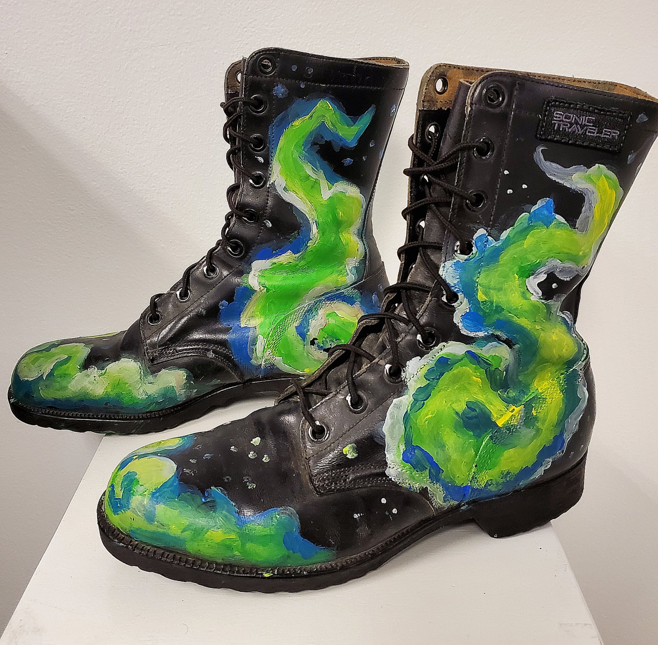 Sonic Traveler "Serpens Stratus" Rare Vintage Combat Boots 1 of 1