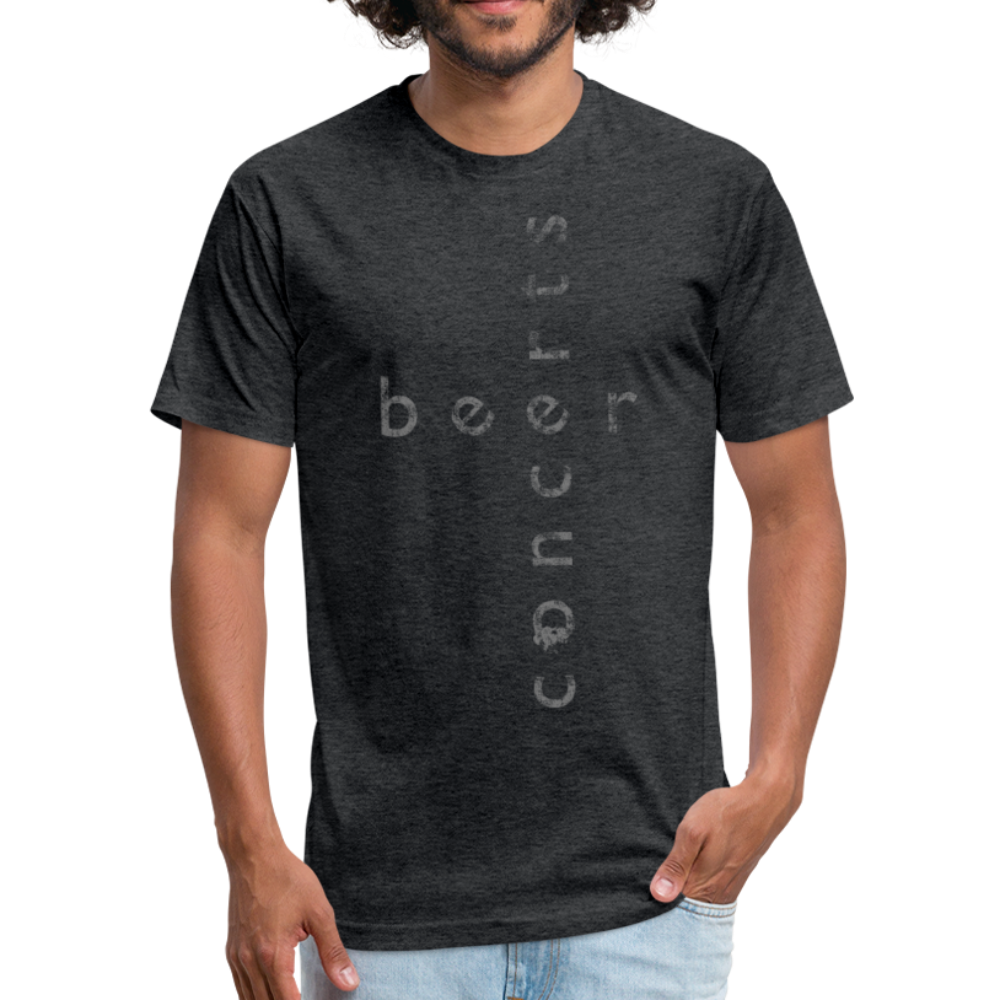 Beer + Concerts Fitted Cotton/Poly T-Shirt - Heather Black - heather black