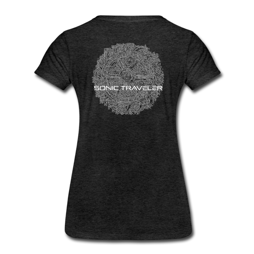 Spaceman & Catherine Wheel Women's Tee - charcoal gray