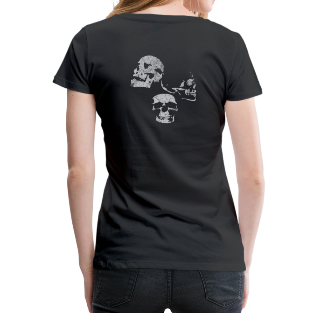 Catherine Wheel w Skulls Women’s Premium Tee - black