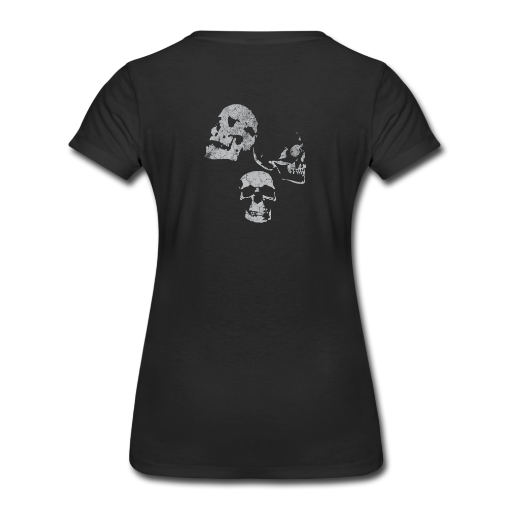 Catherine Wheel w Skulls Women’s Premium Tee - black
