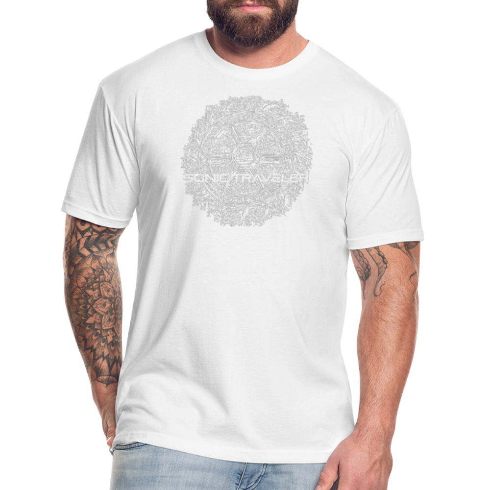 Catherine Wheel Elite Tee with Triptych Skulls - white