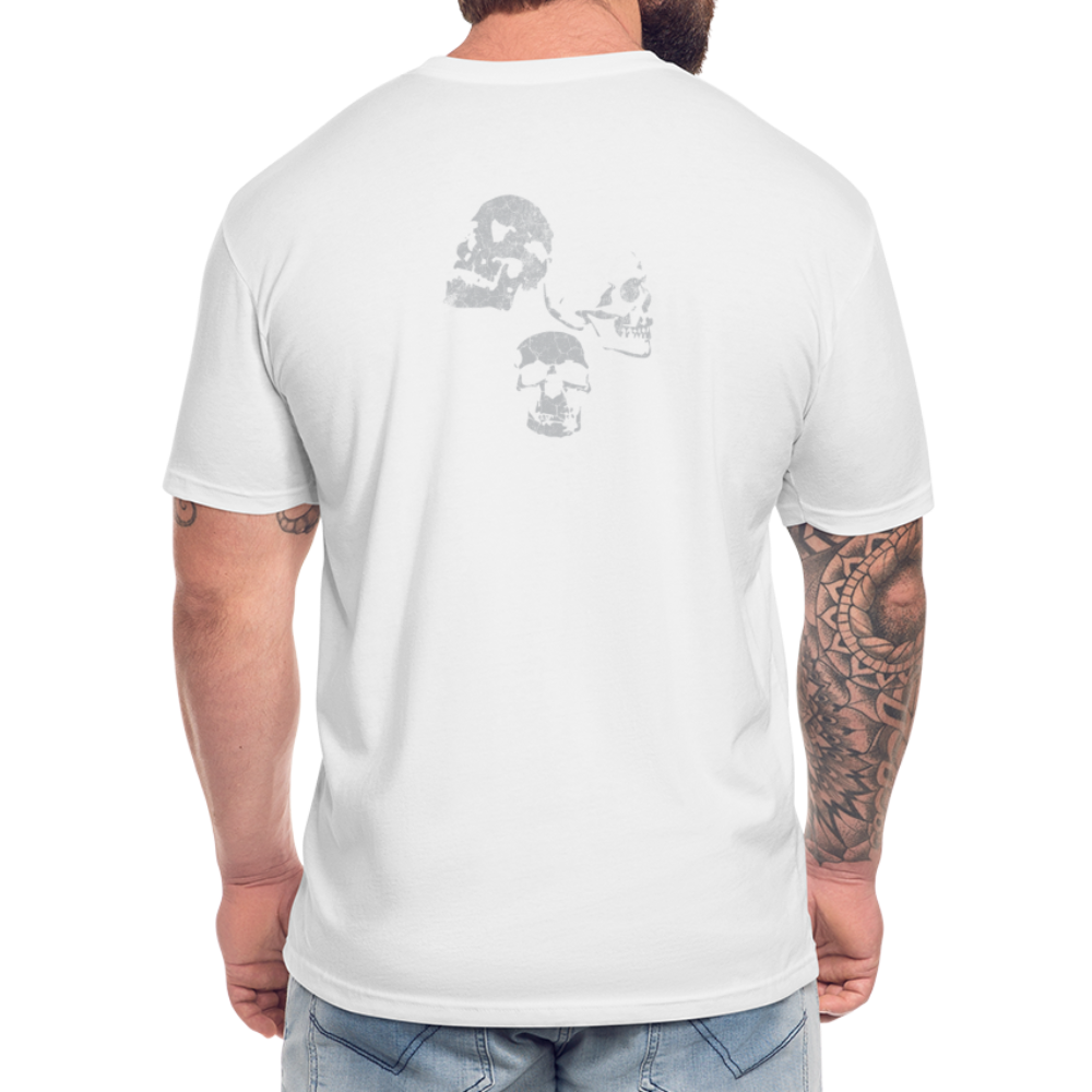 Catherine Wheel Elite Tee with Triptych Skulls - white