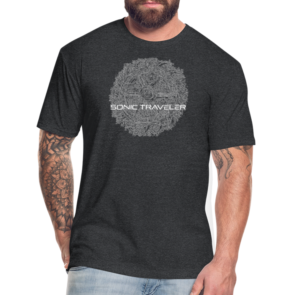 Catherine Wheel Elite Tee with Triptych Skulls - heather black