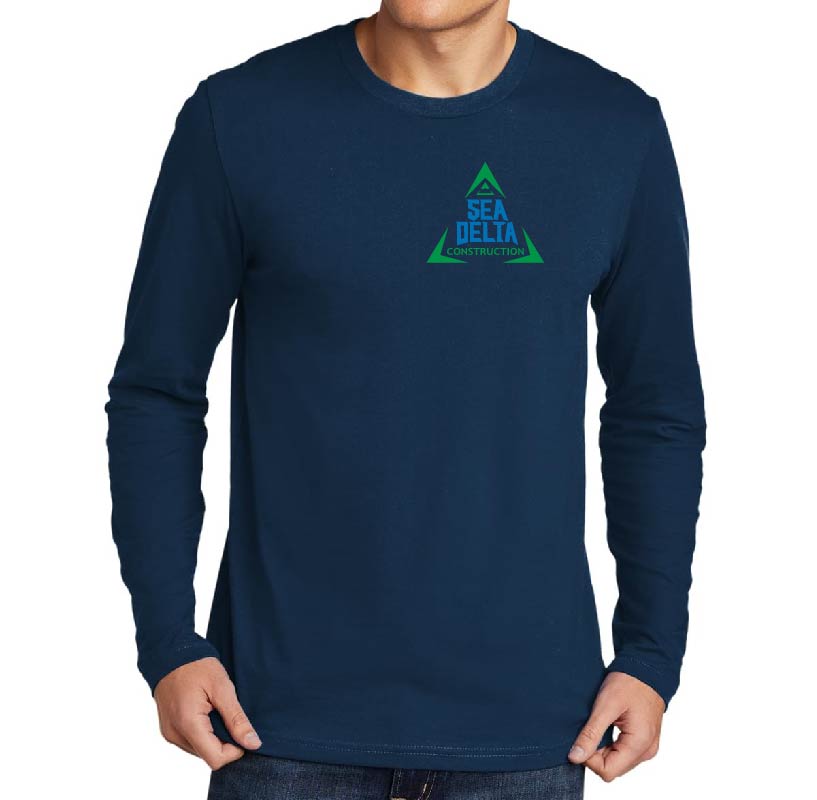 Sea Delta Construction - Long Sleeve Tee (Blue)