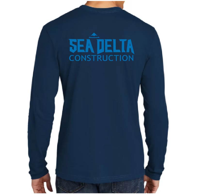 Sea Delta Construction - Long Sleeve Tee (Blue)