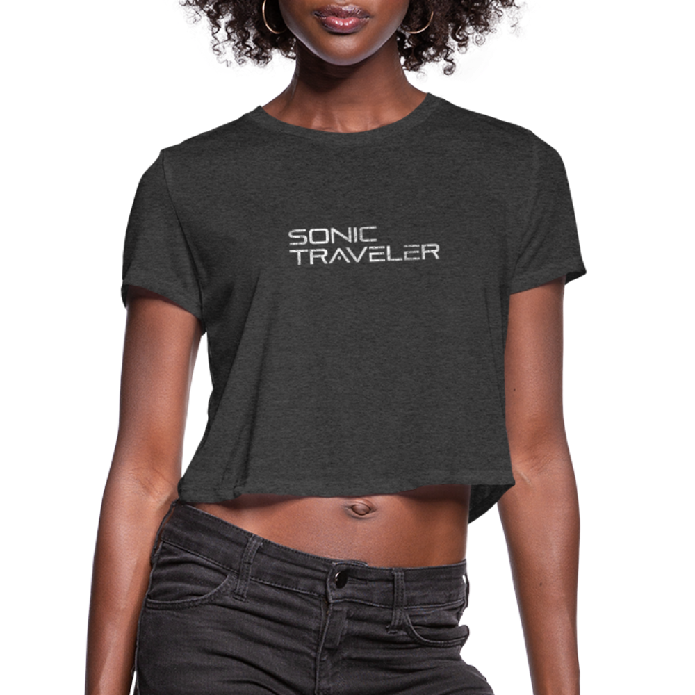Women's Cropped Logo T-Shirt - deep heather