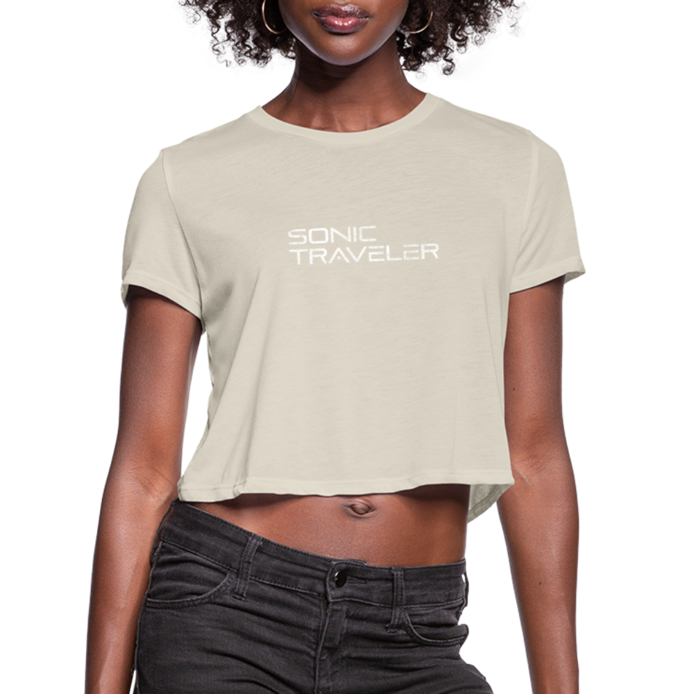 Women's Cropped Logo T-Shirt - dust