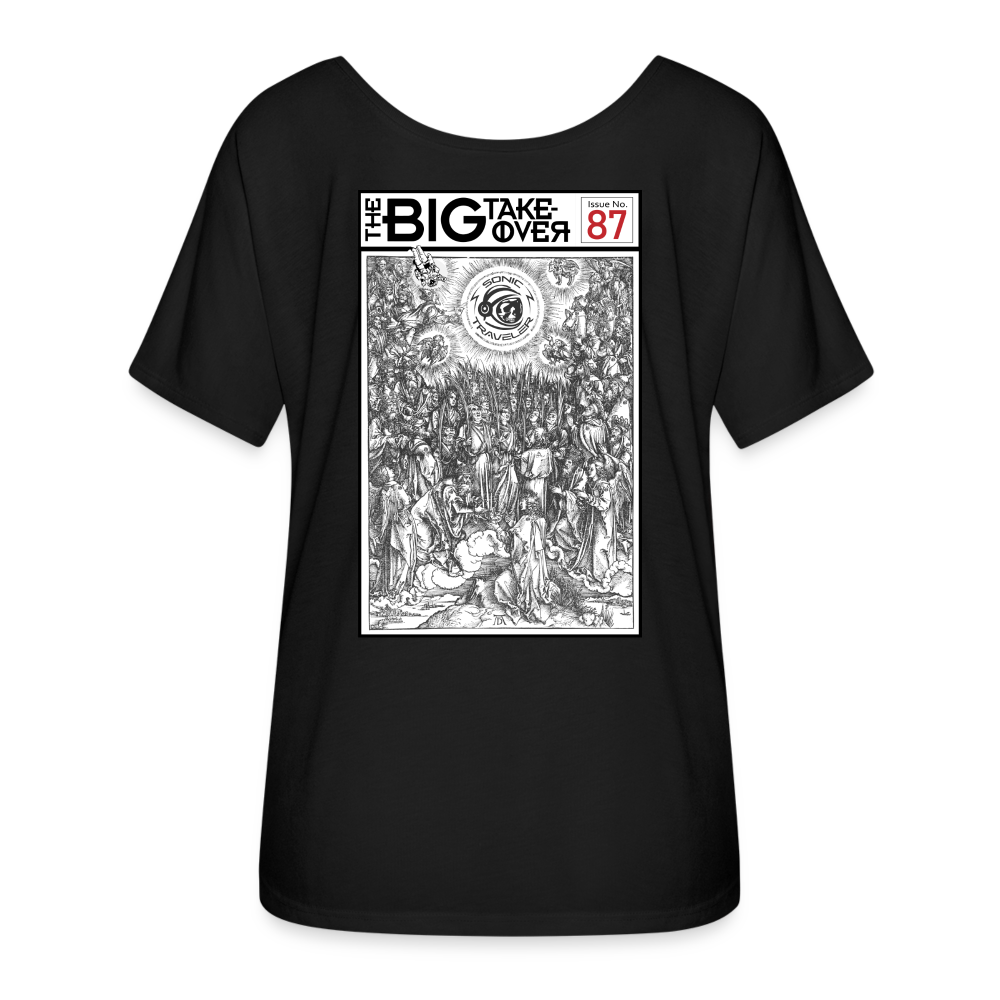 The Big Takeover 87 Women's Flowy Tee - black