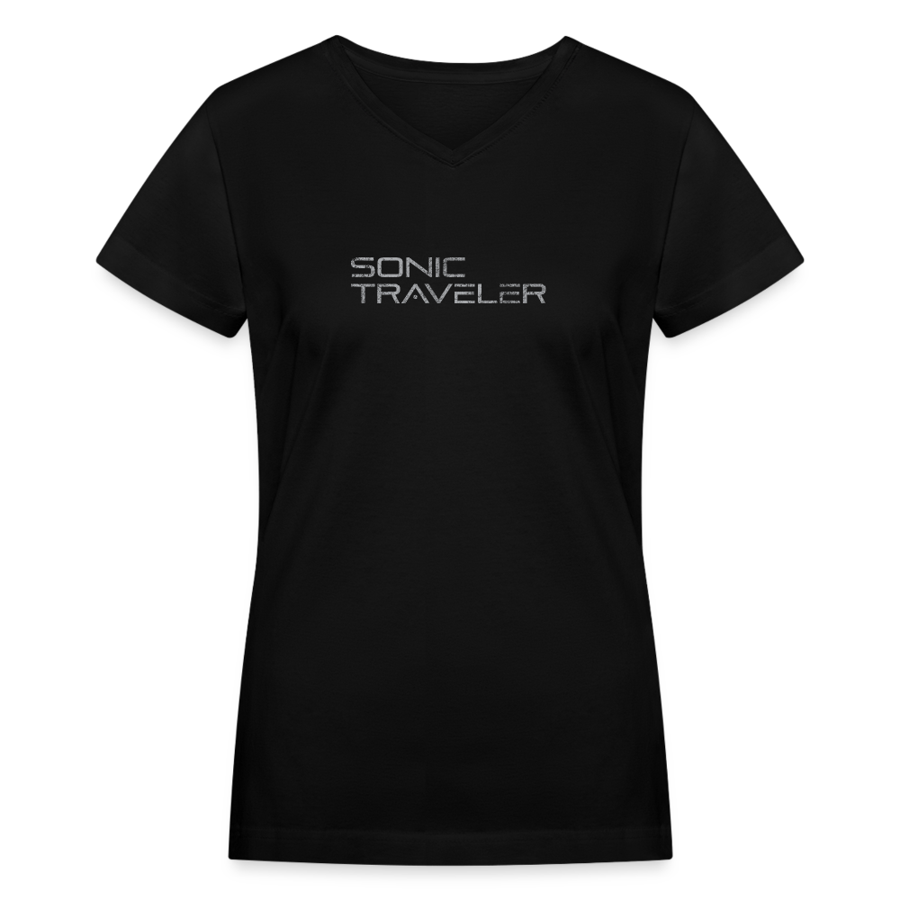 Women's V-Neck LogoTee - black