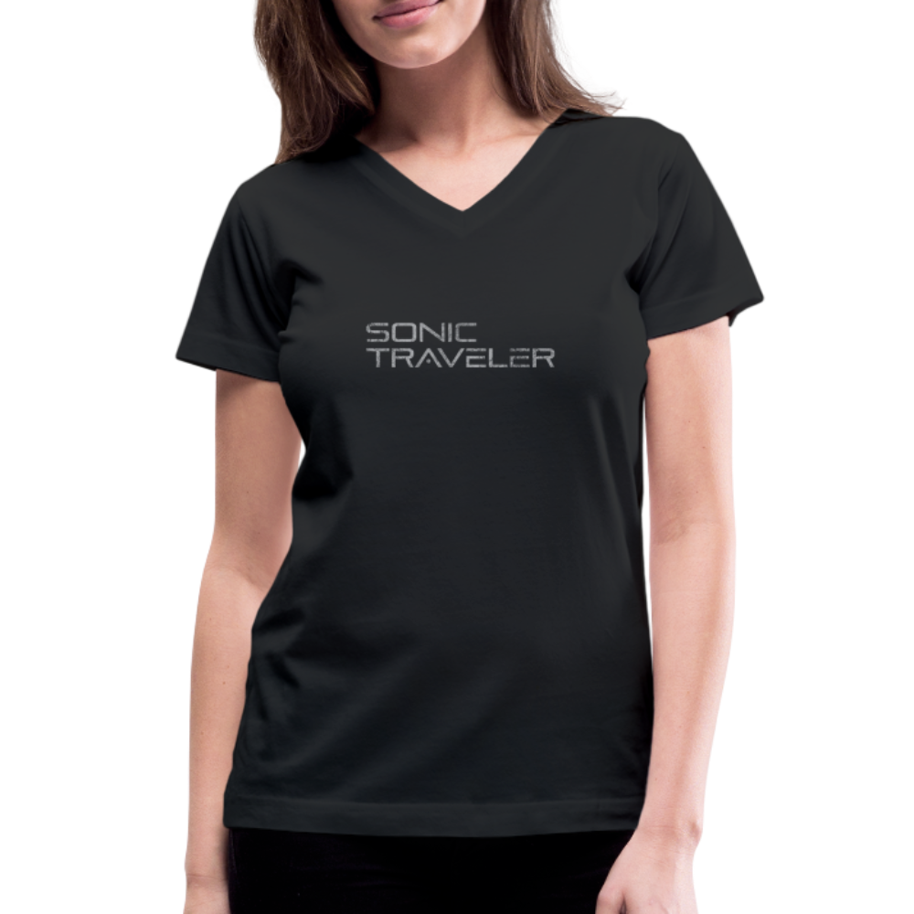 Women's V-Neck LogoTee - black