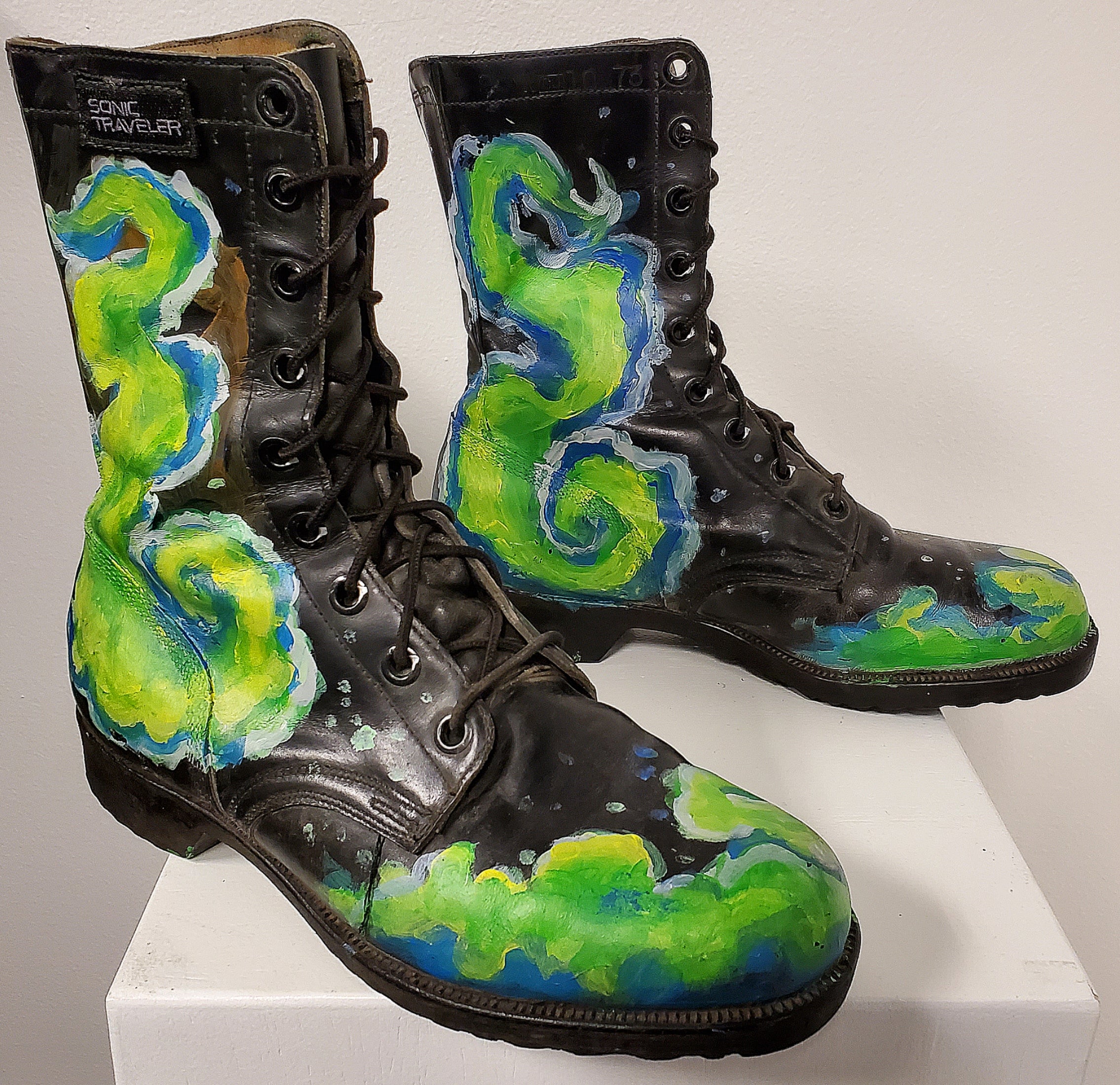 Gorgeous One of a kind Hand Painted Personalized designs on boots